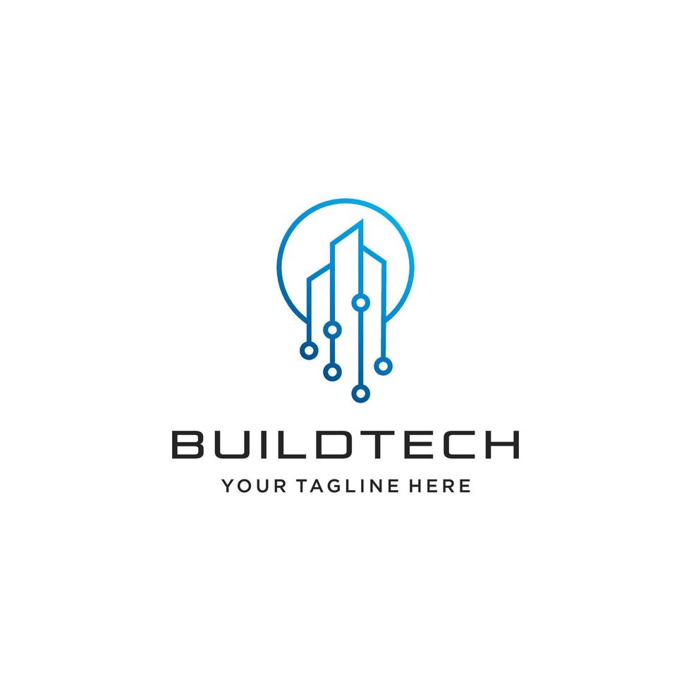 Building Tech Logo, suitable for your design need, logo, illustration, animation, etc. vector
