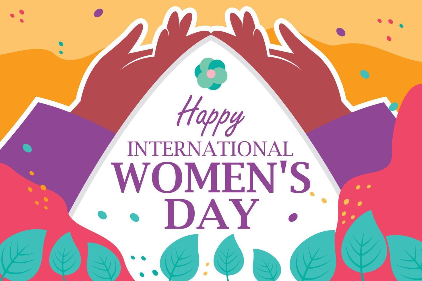 Flat international women's day background vector