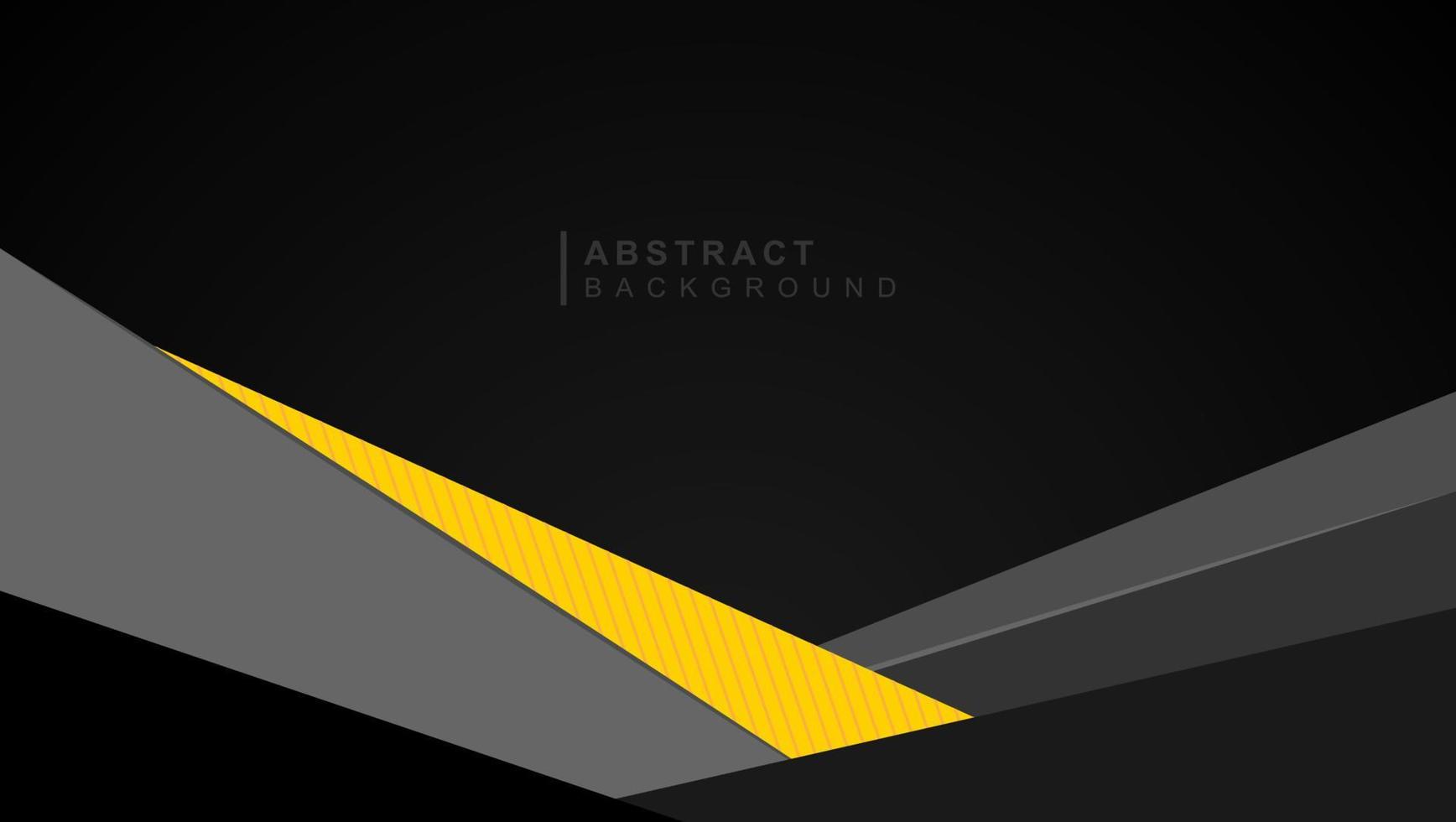 Abstract black and yellow geometric shapes background vector