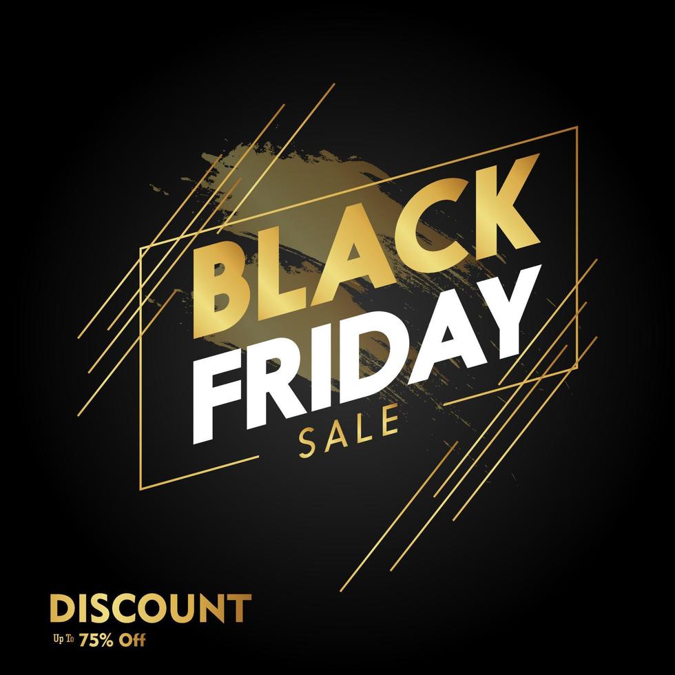 Black Friday Sale.  Modern minimalist design. Template for promotion, advertising, web, social and fashion ads. vector