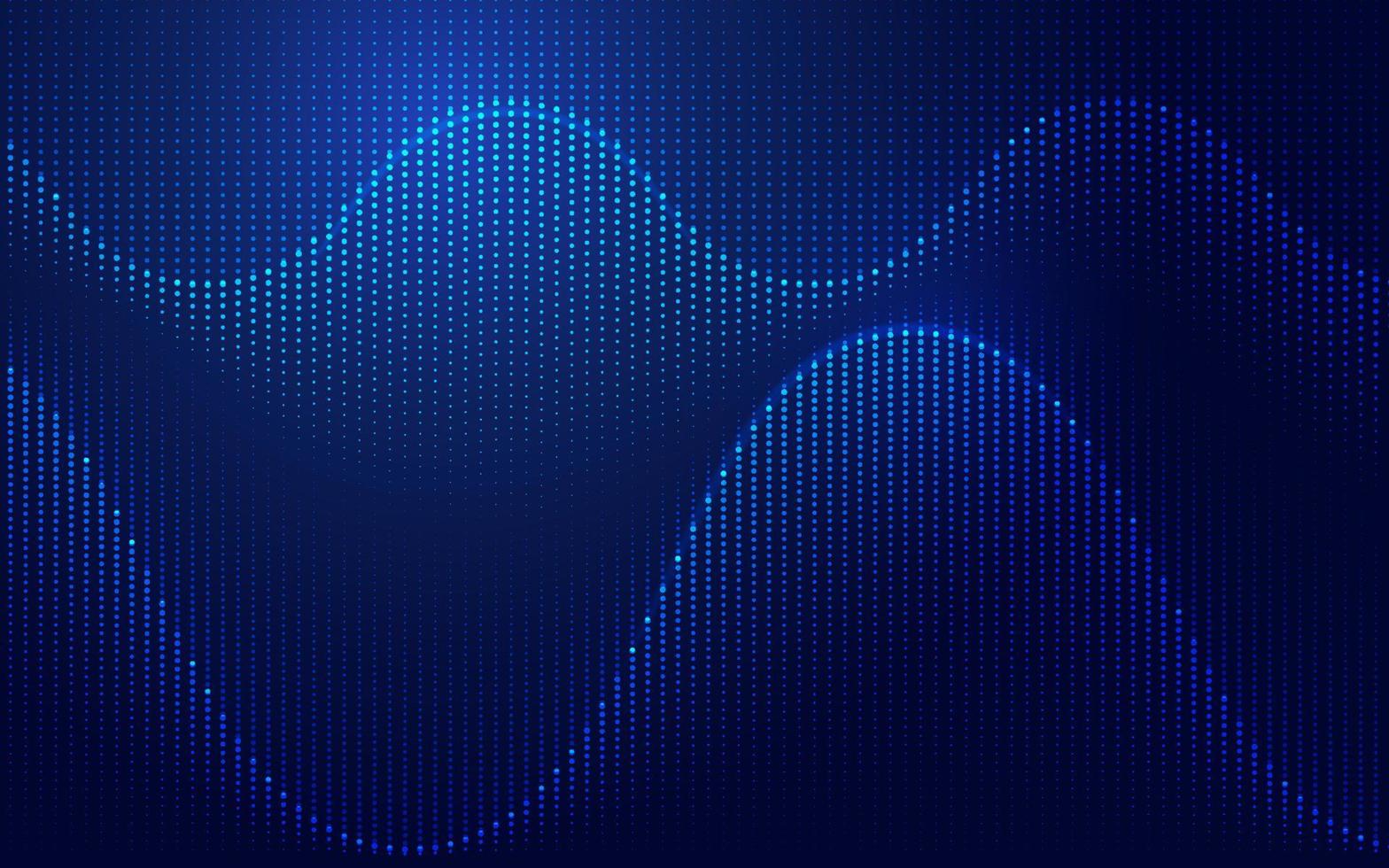 futuristic dotted waves vector
