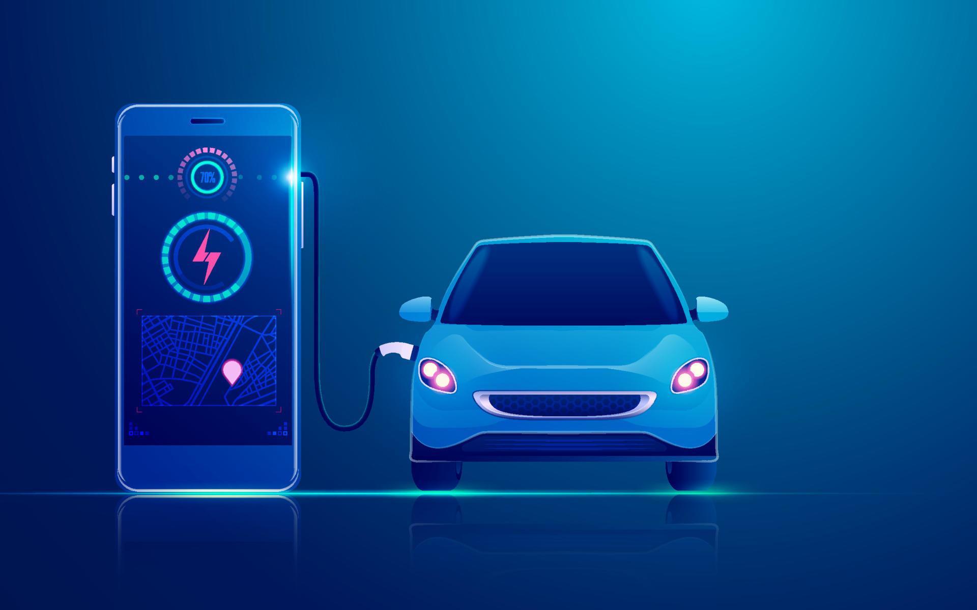 Technology Ev Vector EV application tech 16219358 Vector Art at Vecteezy