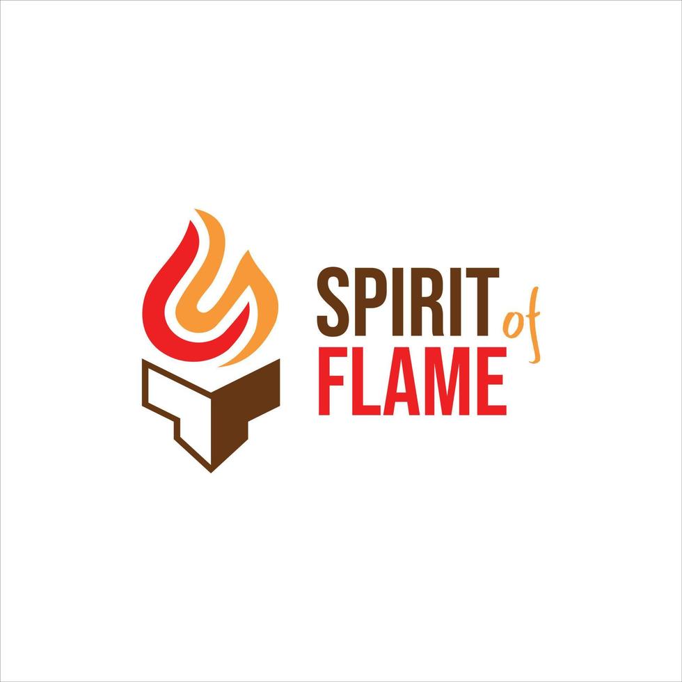 Modern Torch Flame Logo Design Template Fire Graphic Inspiration vector