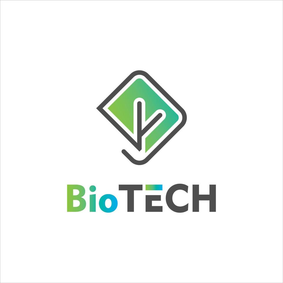 Bio Technology Logo Design Leaf Vector, Graphic Element Template vector