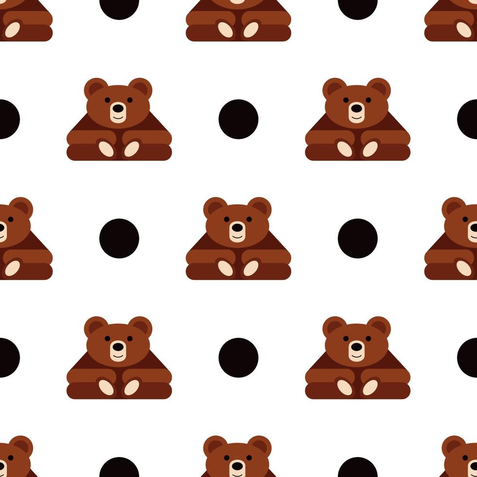 teddy bear pattern vector