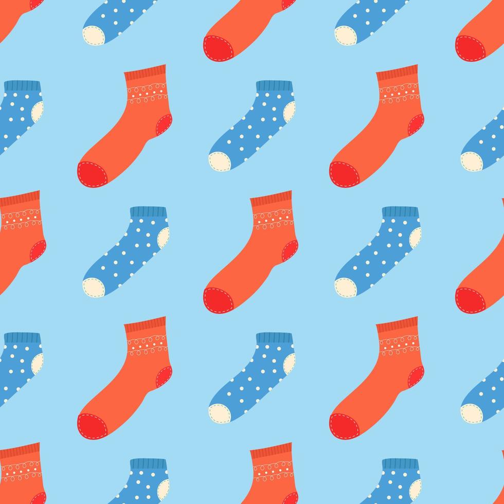 pattern of both red and blue socks vector