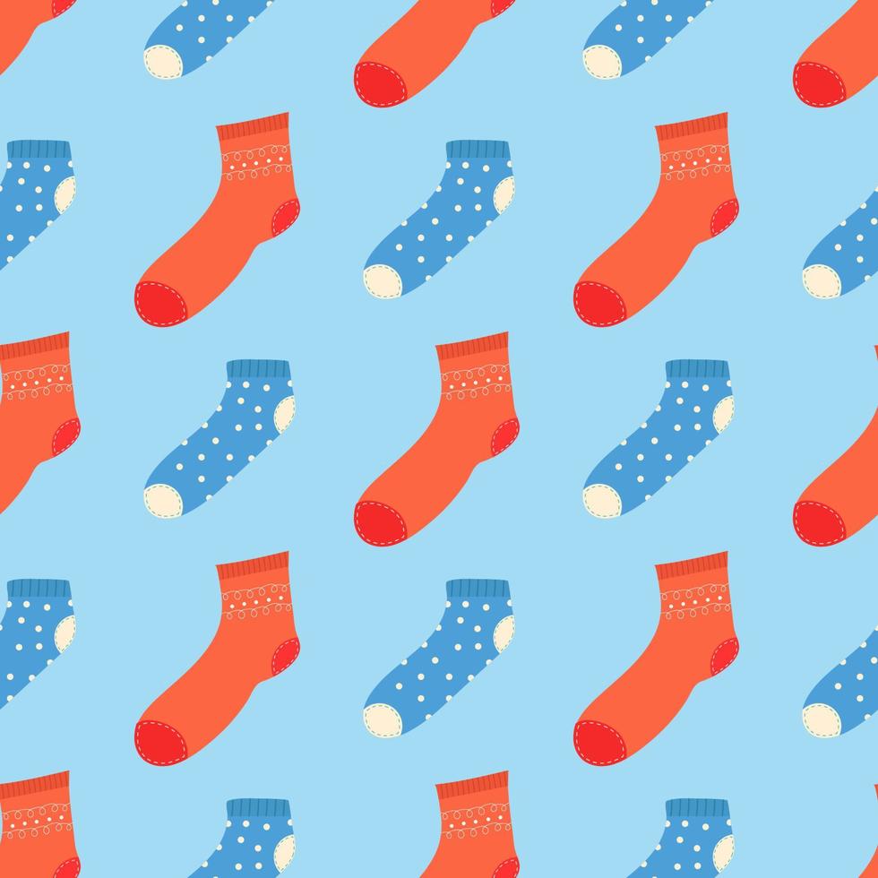 pattern of both red and blue socks vector