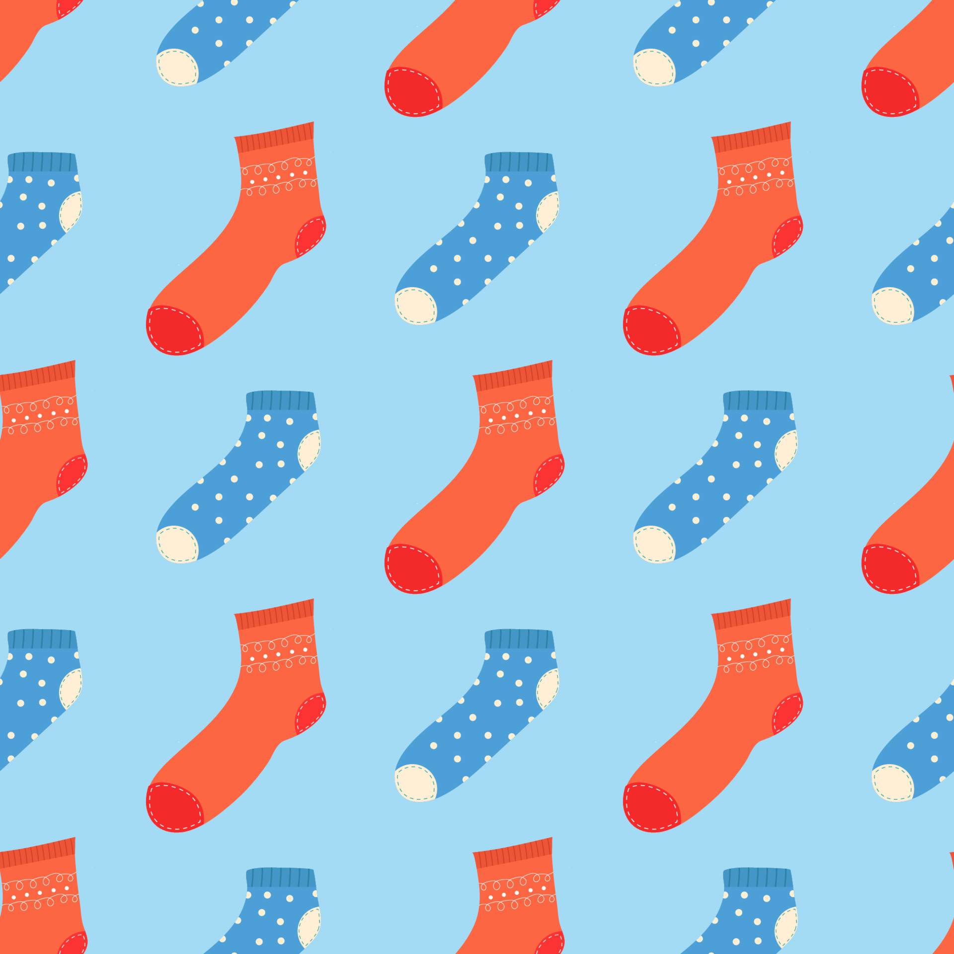 pattern of both red and blue socks 16219674 Vector Art at Vecteezy