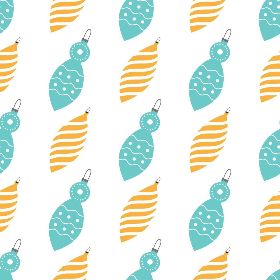 pattern of green and yellow Christmas cones vector