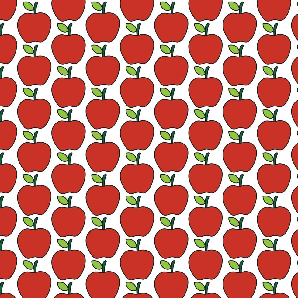 apple pattern background vector