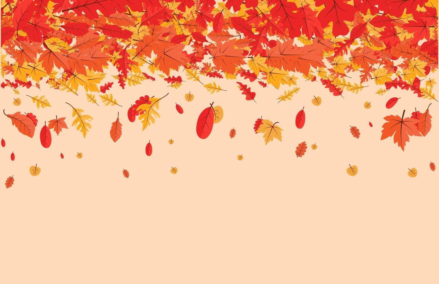 otoño colorido hojas de otoño ilustración de fondo floral con hoja de arce vector