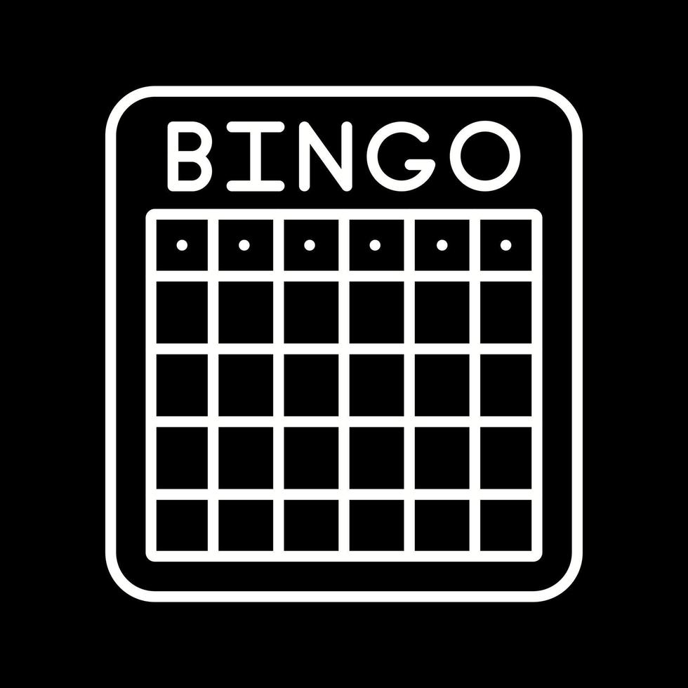 icono de vector de bingo