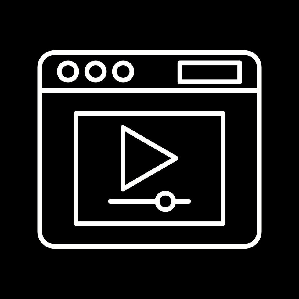 icono de vector de reproductor de video