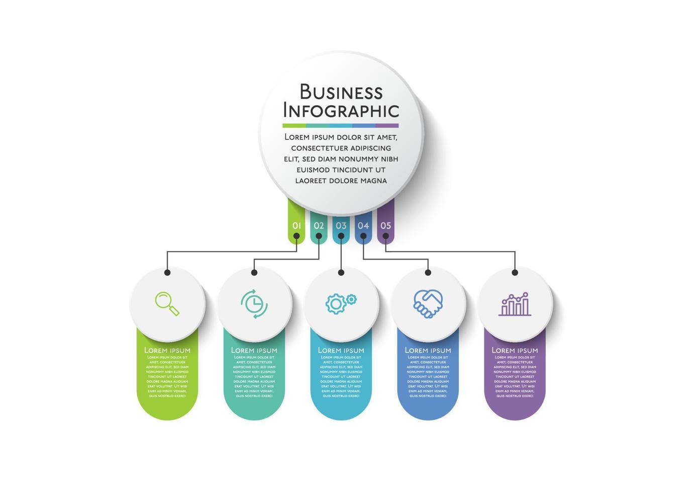 Presentation business infographic template vector