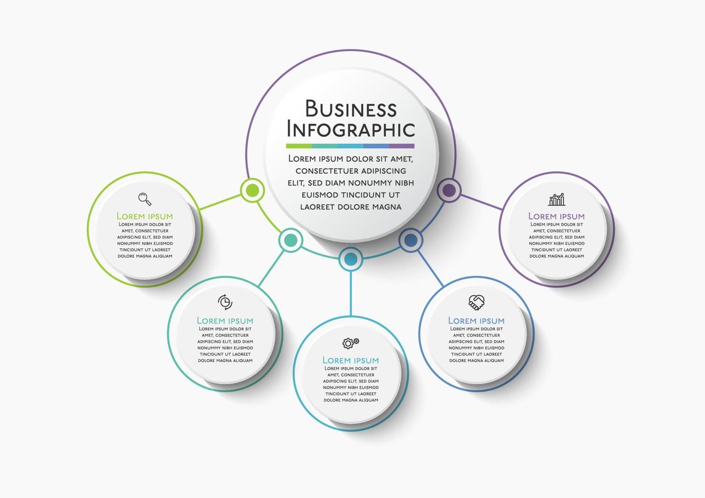 presentación plantilla de infografía empresarial vector