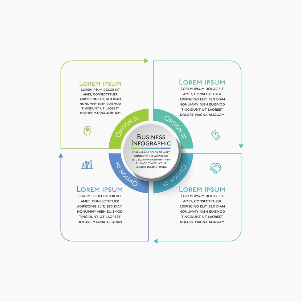 Presentation Business cycle infographic template vector