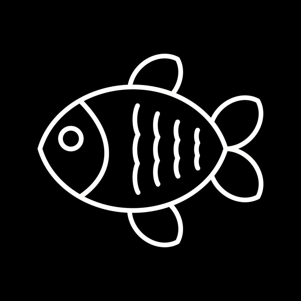 icono de vector de pescado