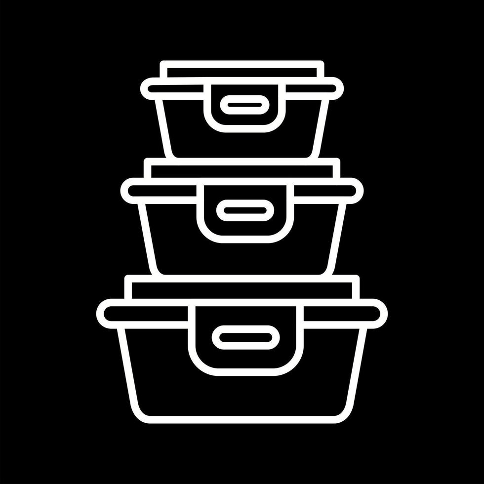 Plastic Food Container Vector Icon