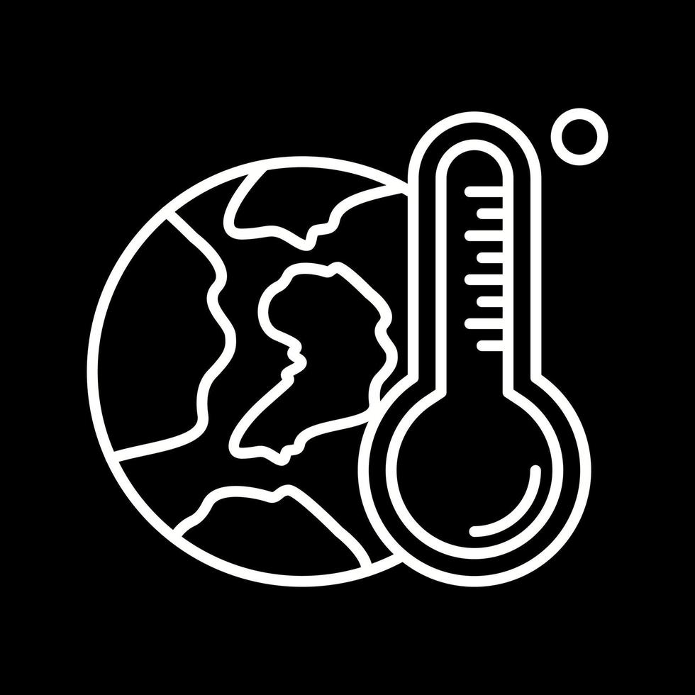 icono de vector de calentamiento global