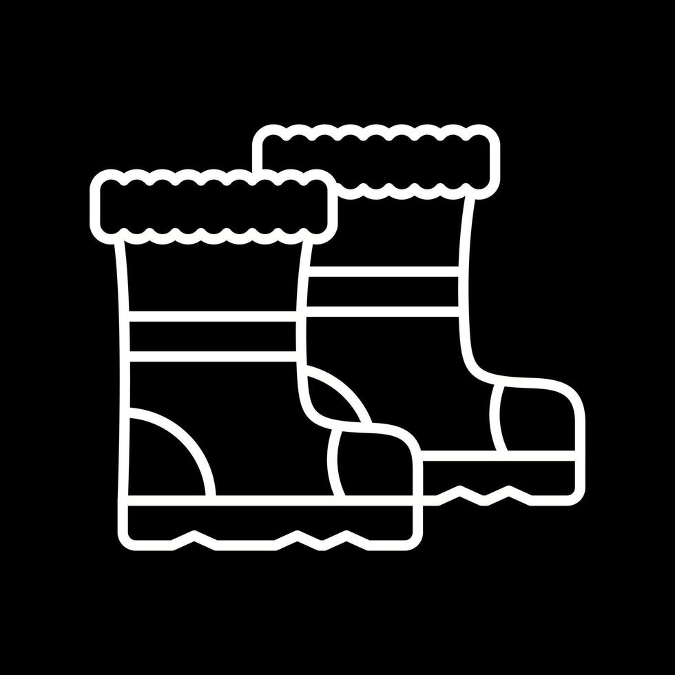 icono de vector de botas de lluvia