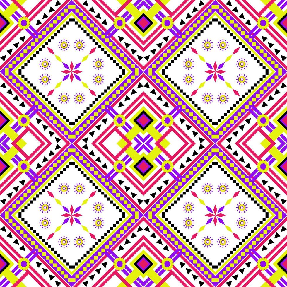 Abstract ethnic geometric pattern design for background or wallpaper. Ethnic geometric print pattern design Aztec repeating background texture for fabric, cloth design, wrapping, fashion elements. vector