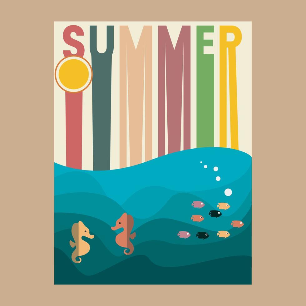 Summer t-shirt design vector