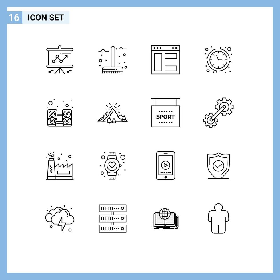 16 Thematic Vector Outlines and Editable Symbols of computer money season economy website Editable Vector Design Elements