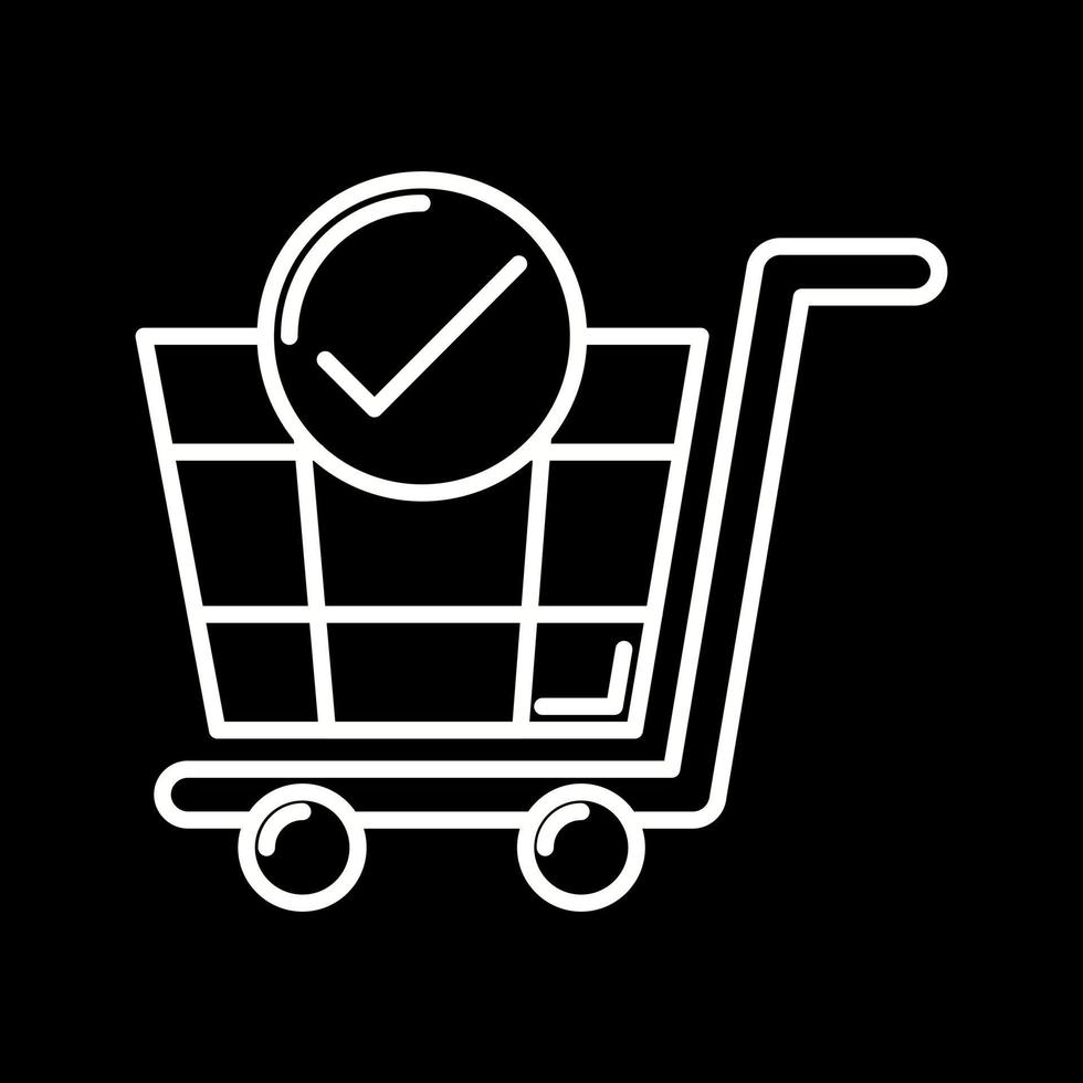 icono de vector de carrito de compras