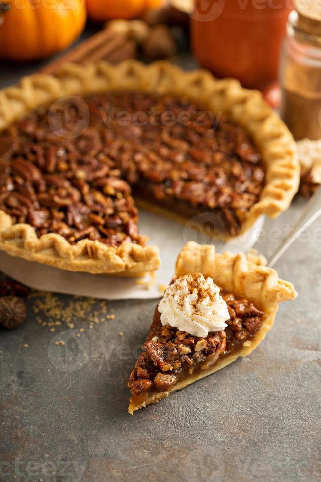 Pecan pie for Thanksgiving photo