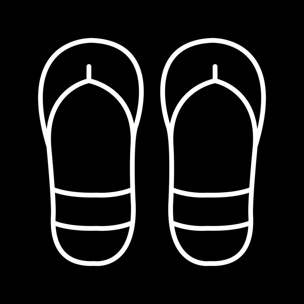 icono de vector de chanclas