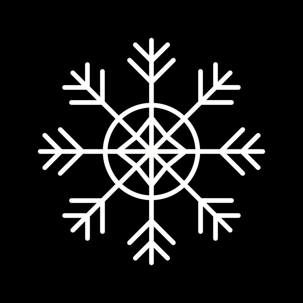 icono de vector de copo de nieve