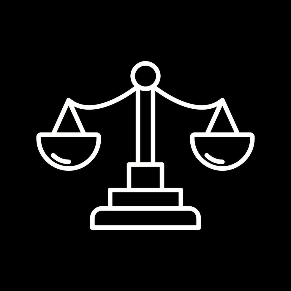 icono de vector de escala de justicia