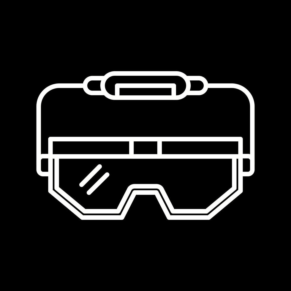 icono de vector de gafas de laboratorio