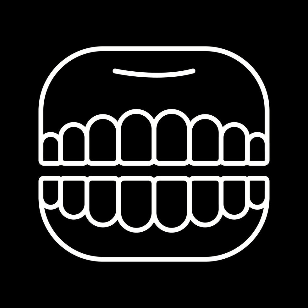 icono de vector de dentadura postiza