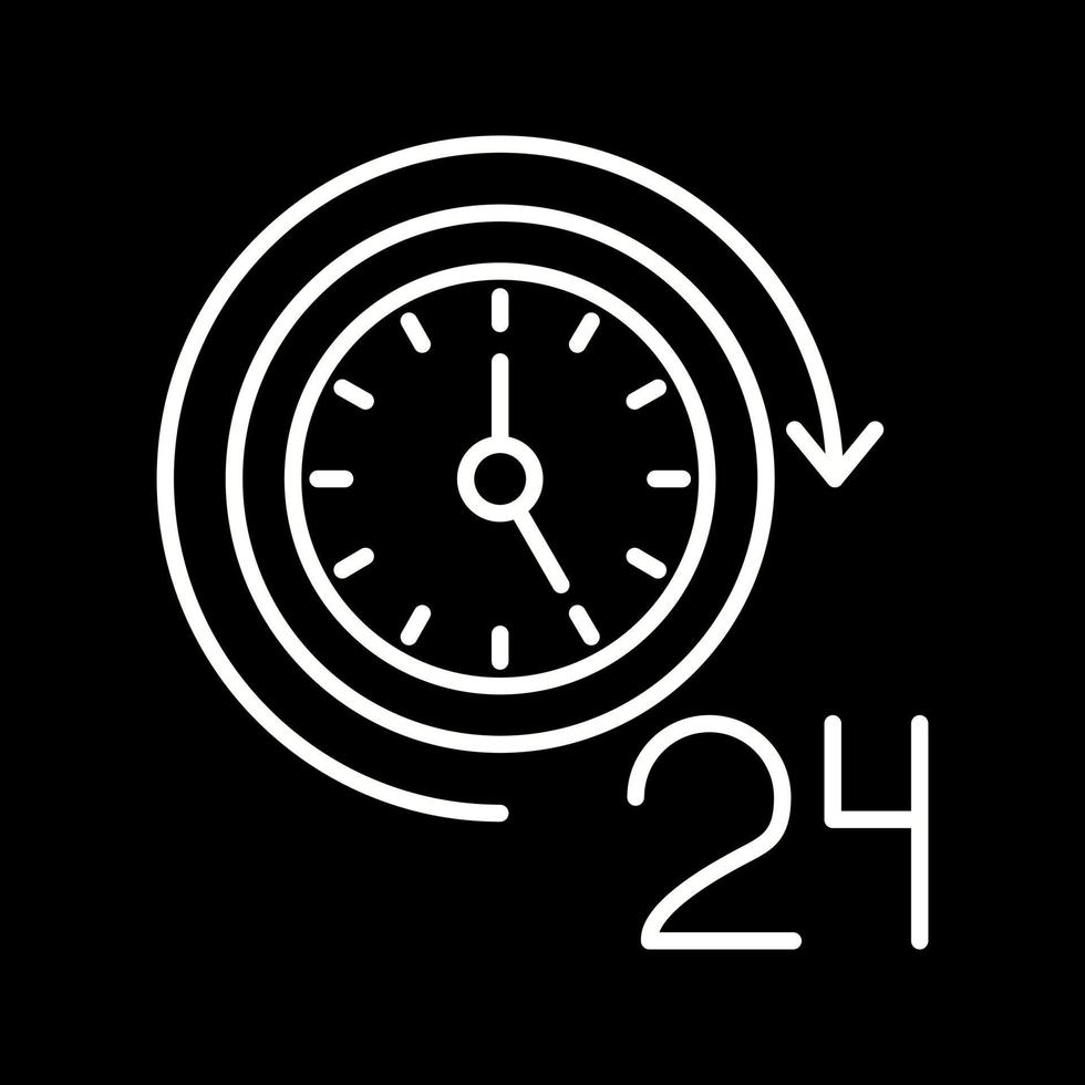 Icono de vector de 24 horas