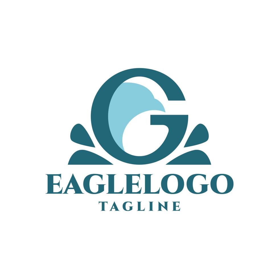 logotipo de la letra g con una ilustración de una cabeza de pájaro. bueno para cualquier logotipo de empresa. vector