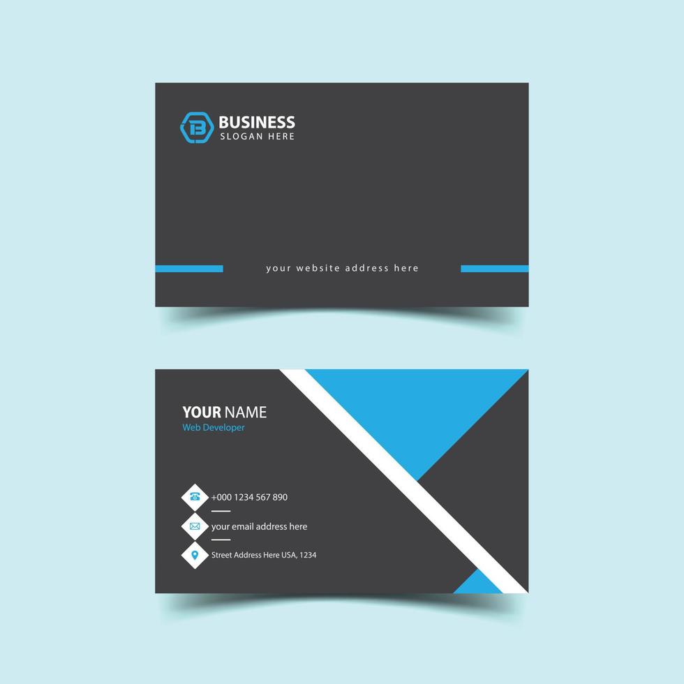 Print ready professional business card design template vector