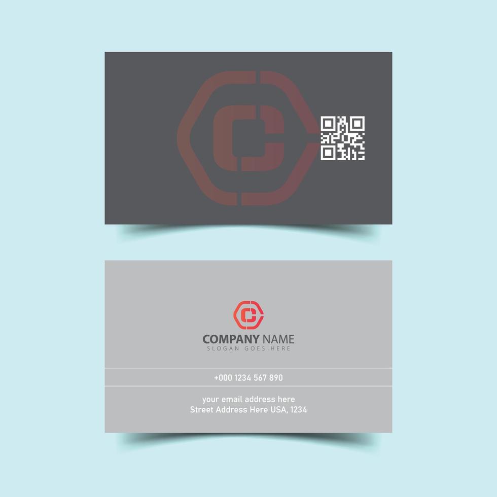 Print ready professional business card design template vector