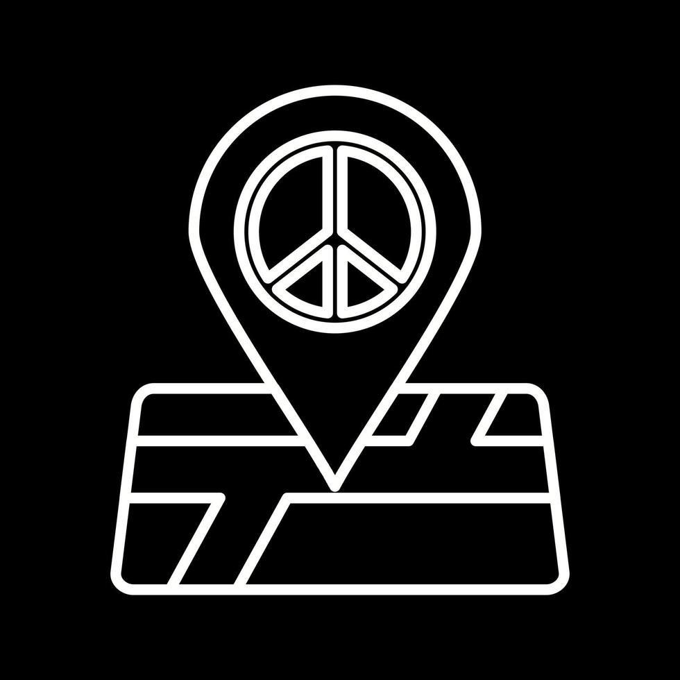 Peace Location Vector Icon