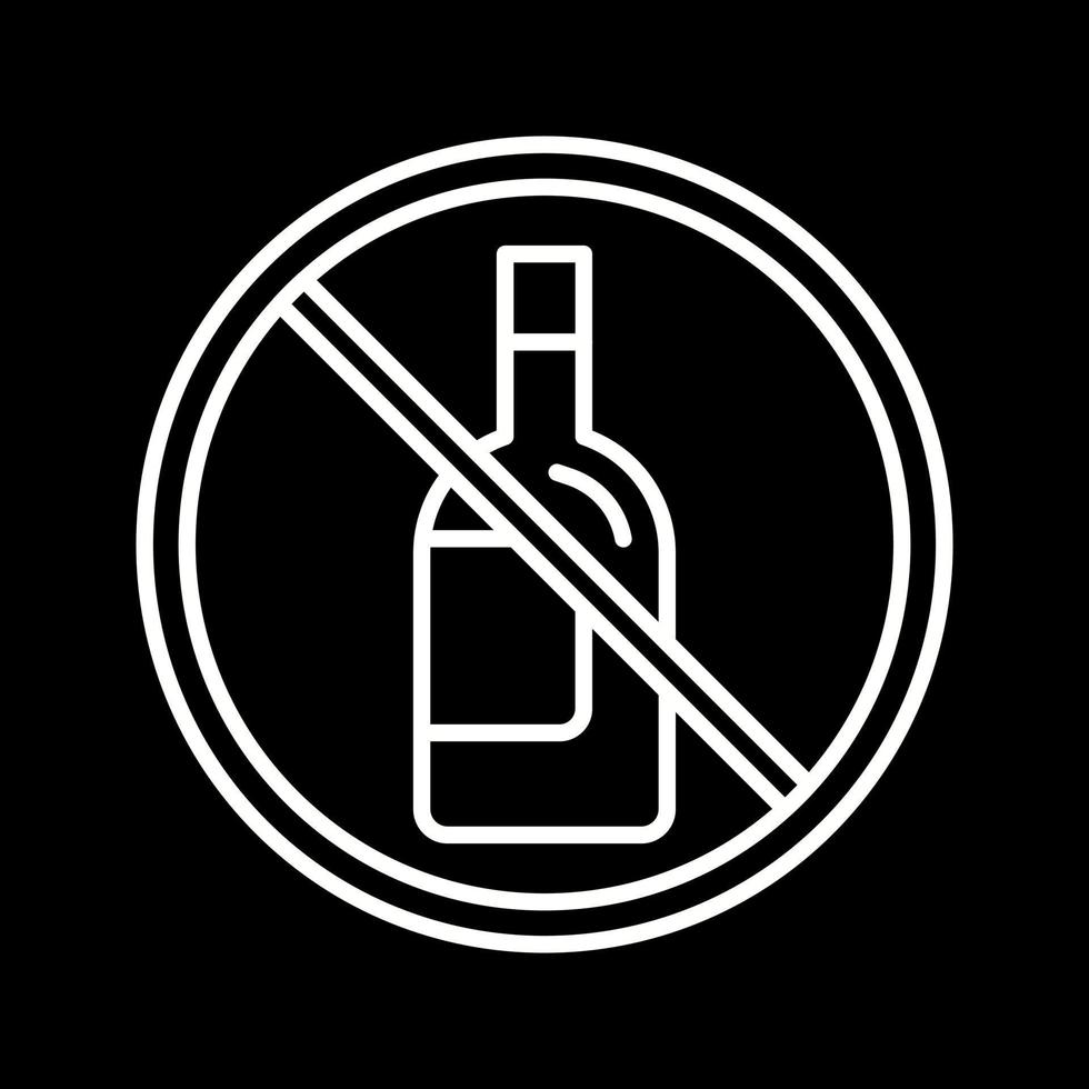 No Alcohol Vector Icon