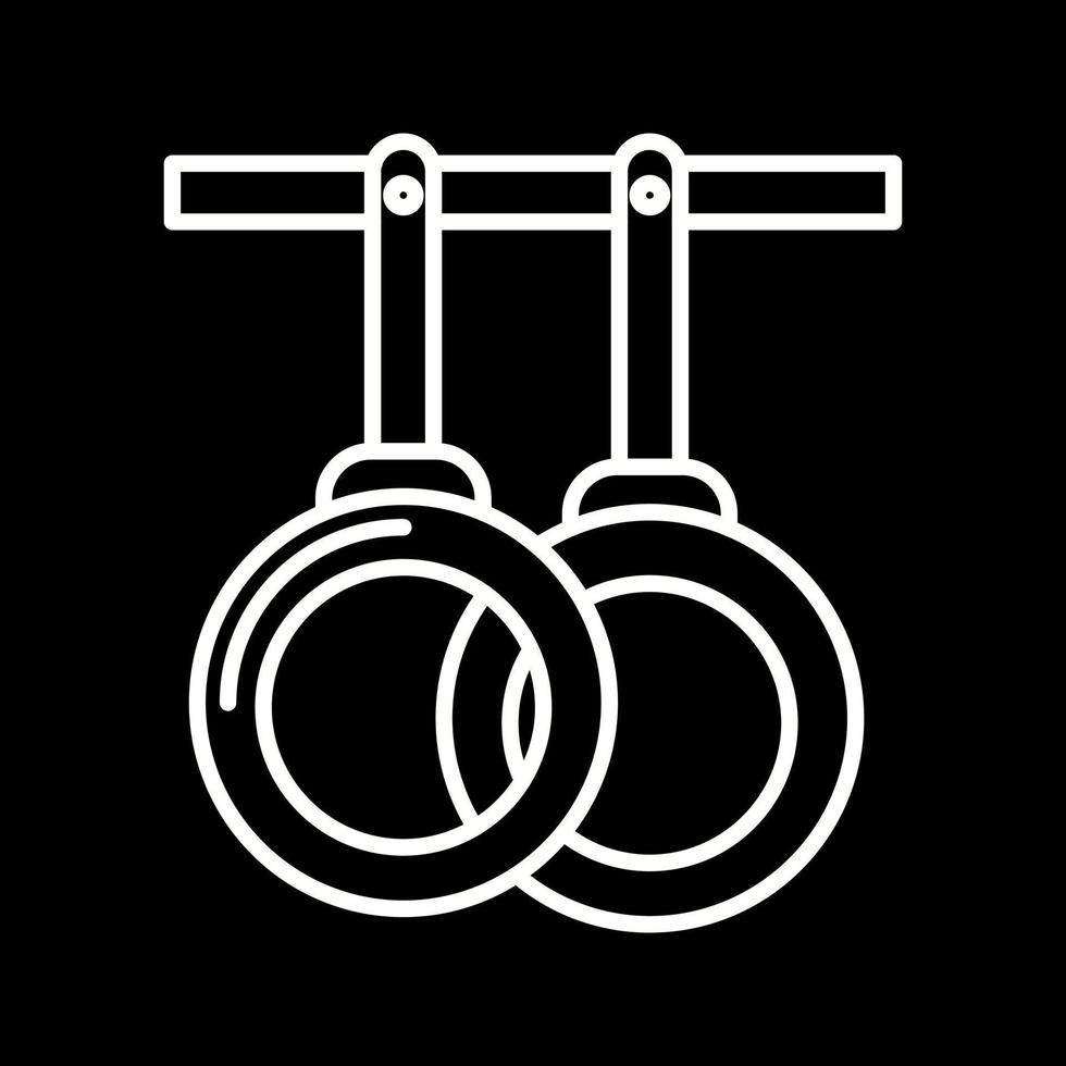 icono de vector de anillos de gimnasio