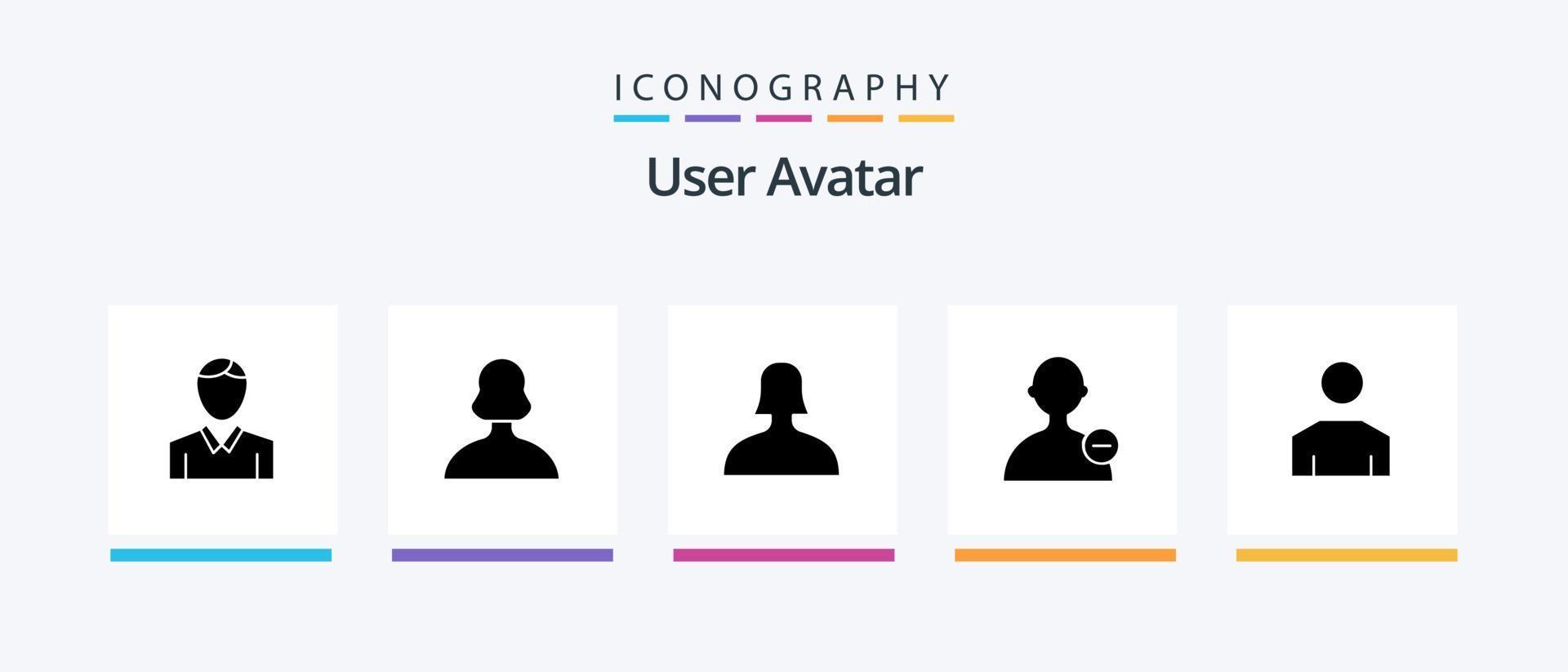 paquete de iconos de glifo de usuario 5 que incluye personas. avatar. usuario. usuario. básico. diseño de iconos creativos vector