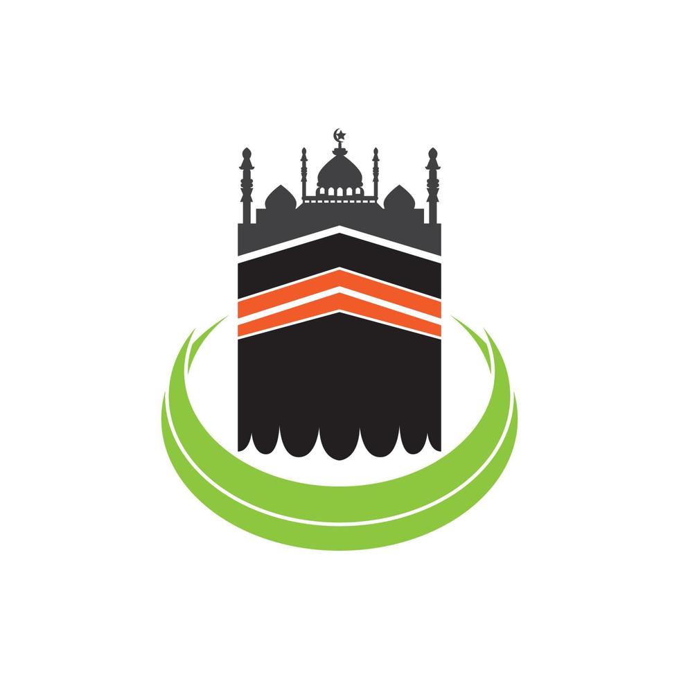 kaaba vector icon. the mecca of worship for Muslims, logo design