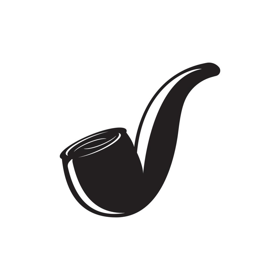 smoking pipe icon logo vector design