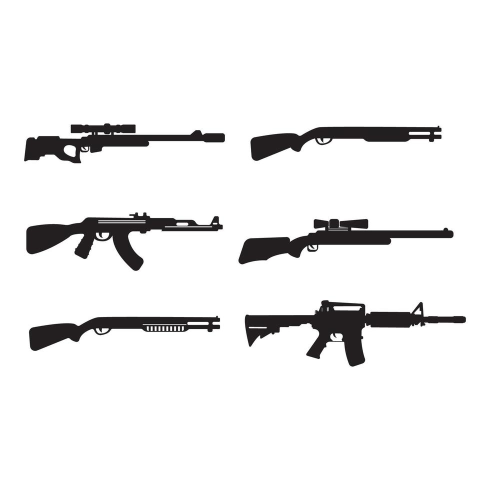 Gun Icon. Weapon Vector. Military Equipment Illustration Logo vector