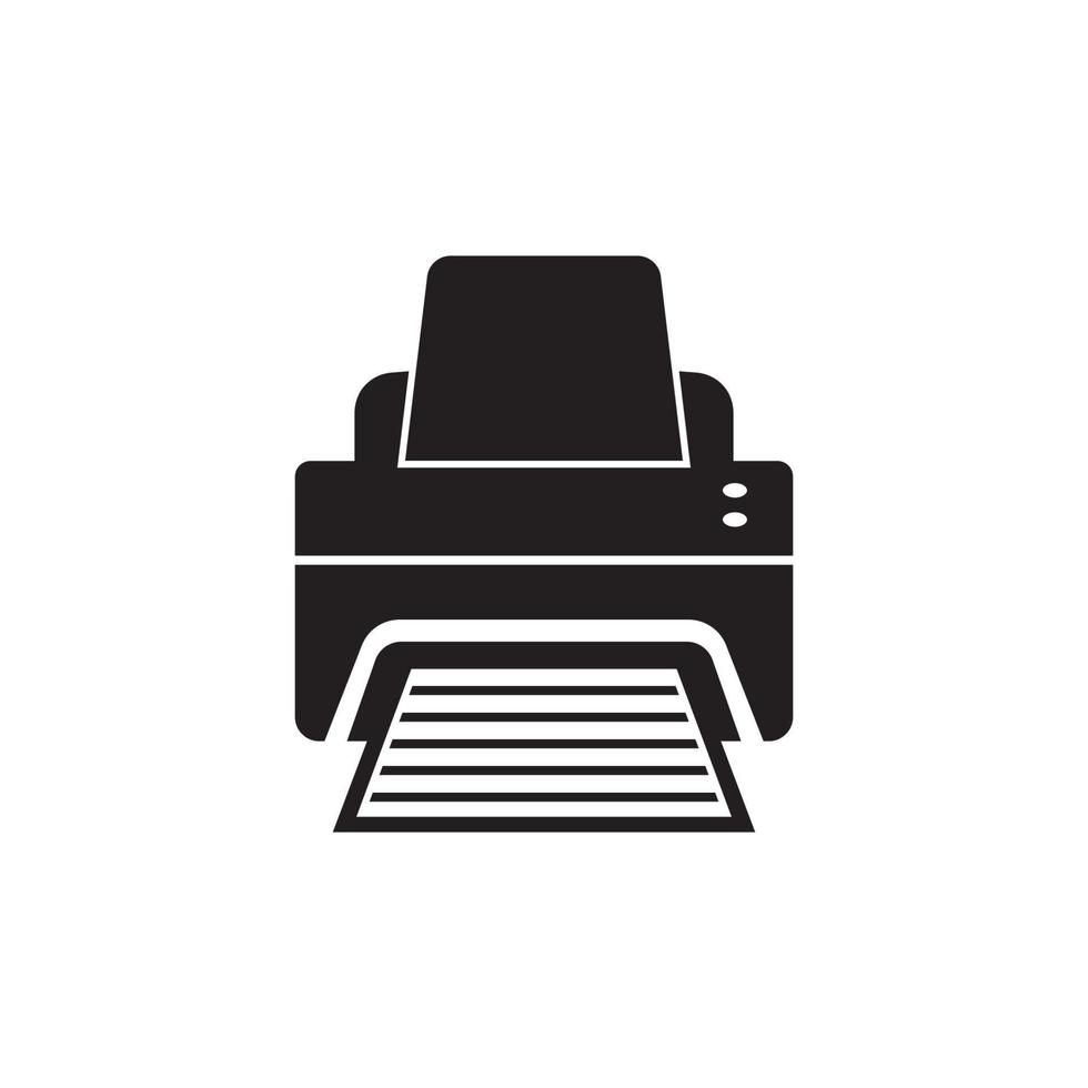 printer machine icon logo vector design template