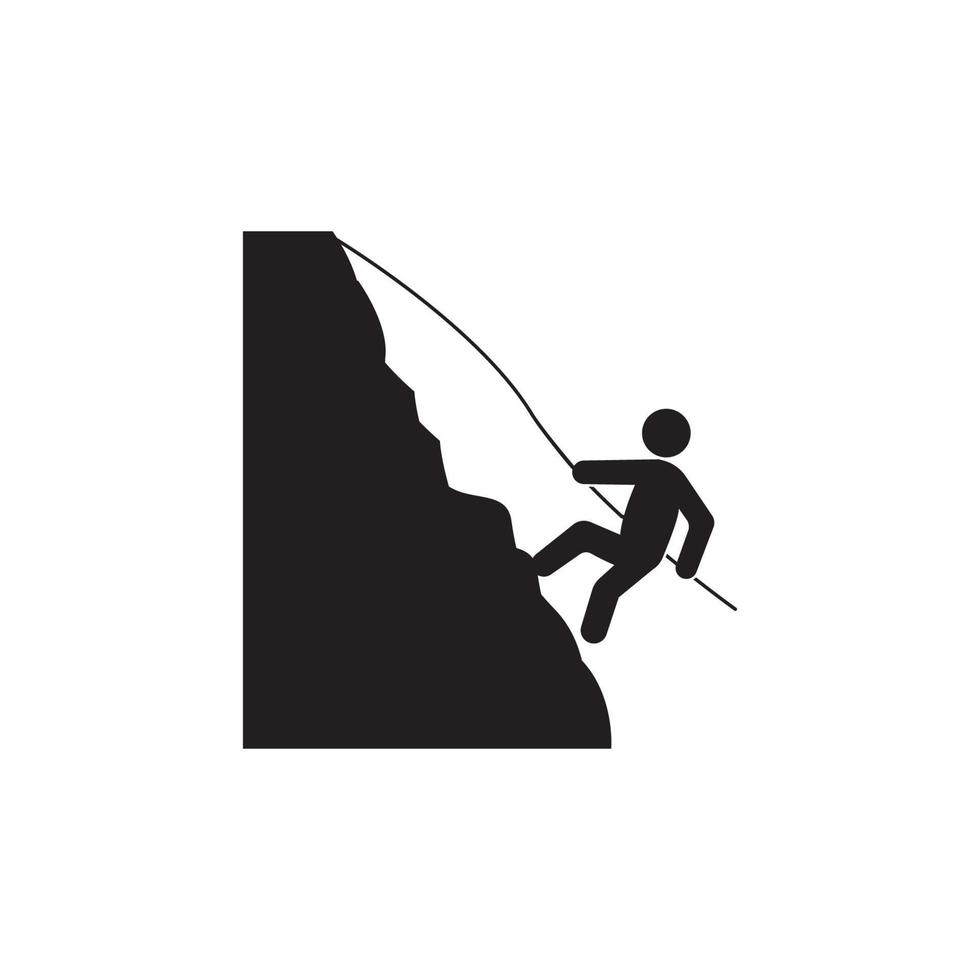 rock climbing icon vector illustration logo