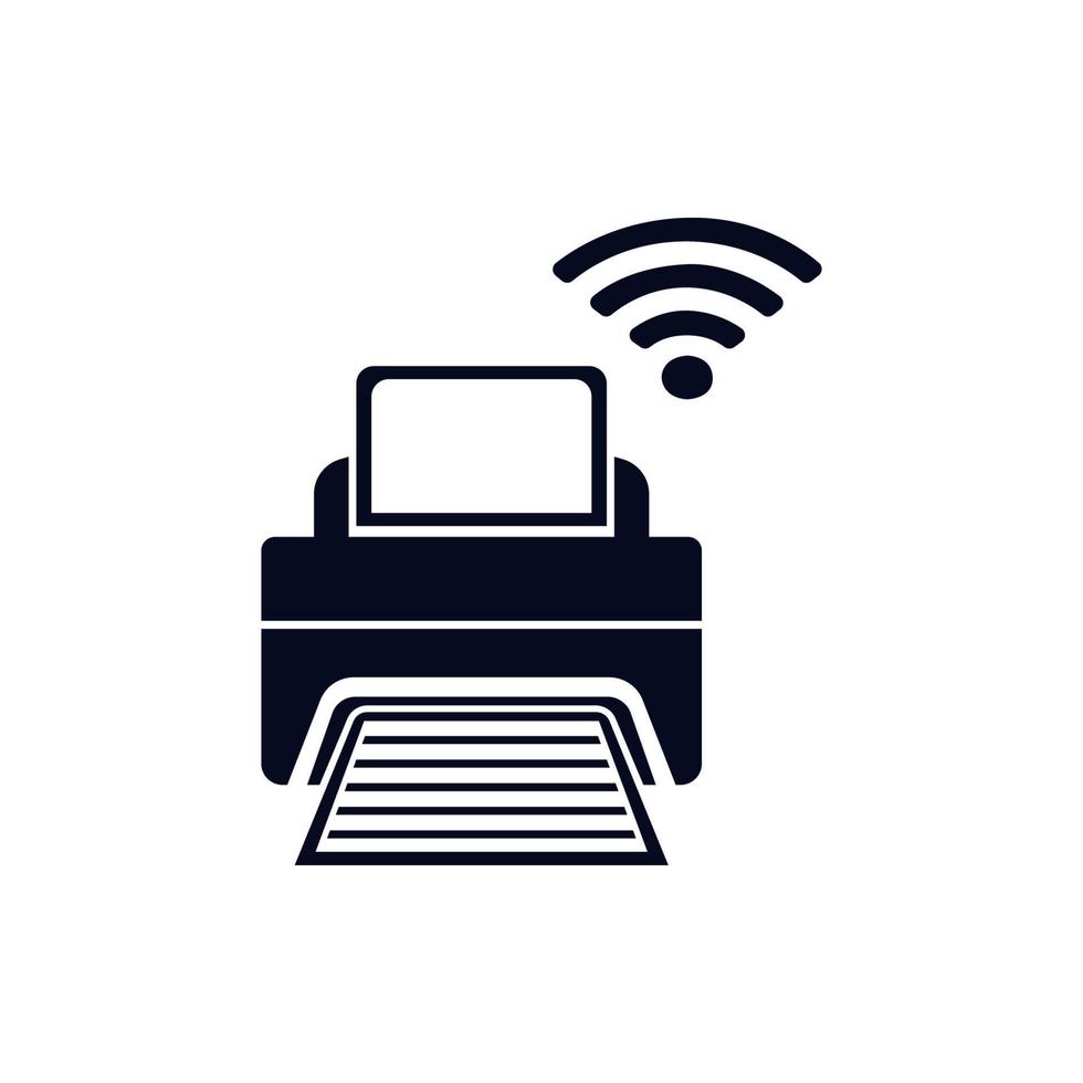 printer machine icon logo vector design template