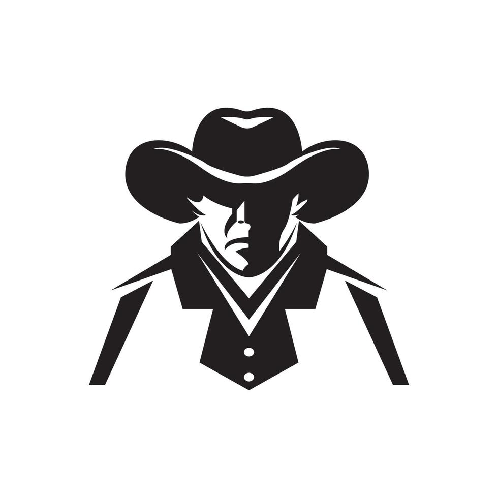 detective with moustache simple icon illustration vector