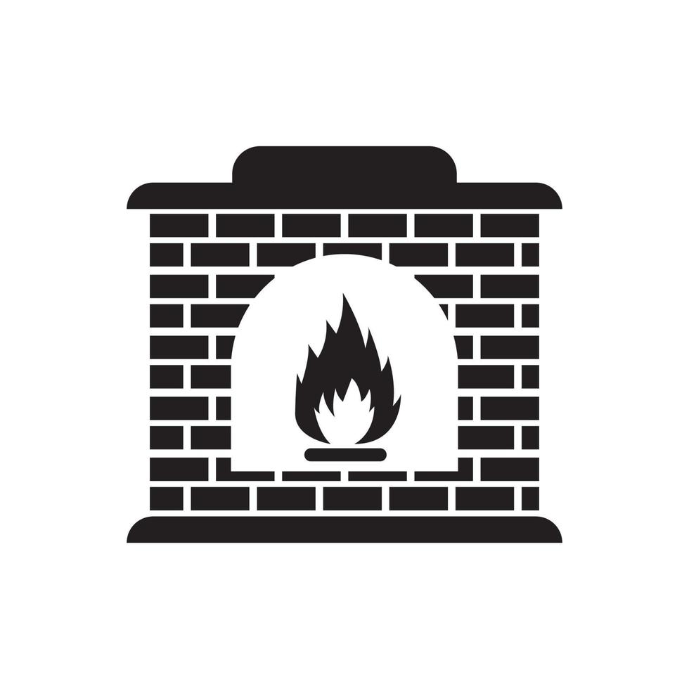 diseño de vector de logotipo de icono de horno de fuego